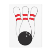 Bowling Pins and Ball postcards by FloridaSiren Bowling Pins and Ball postcards
