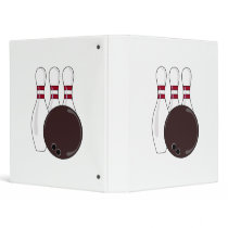 bowling pins and ball vector design binder