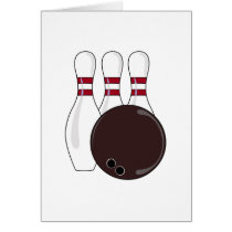 bowling pins and ball vector design card