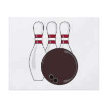 bowling pins and ball vector design flyers