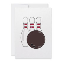 bowling pins and ball vector design personalized announcements