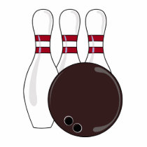 bowling pins and ball vector design acrylic cut out