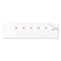 Bowling Pins Bumper Sticker bumper stickers