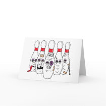 Bowling Pins Greeting Card