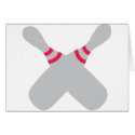 bowling pins crossed cards