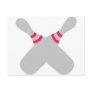bowling pins crossed post card