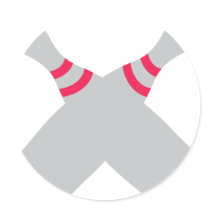 bowling pins crossed stickers