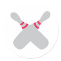 bowling pins crossed stickers