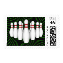 Bowling Pins: Custom Postage Stamps by spiritswitchboard Bowling Pins: Custom Postage Stamps