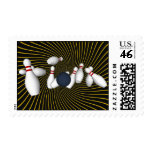 Bowling Pins: Custom Postage Stamps