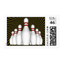 Bowling Pins: Custom Postage Stamps by spiritswitchboard Bowling Pins: Custom Postage Stamps