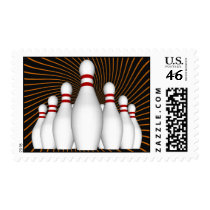 Bowling Pins: Custom Postage Stamps by spiritswitchboard Bowling Pins: Custom Postage Stamps