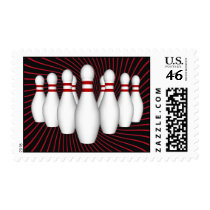 Bowling Pins: Custom Postage Stamps by spiritswitchboard Bowling Pins: Custom Postage Stamps