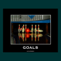 Bowling Pins Motivational Poster posters