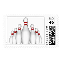 Bowling Pins Postage Stamps (medium) by spiritswitchboard Bowling Pins Postage Stamps (medium)