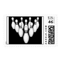 Bowling Pins Postage Stamps (medium) by spiritswitchboard Bowling Pins Postage Stamps (medium)