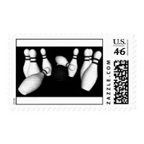 Bowling Pins Postage Stamps (medium) by spiritswitchboard Bowling Pins Postage Stamps (medium)