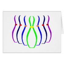 Bowling Pins T-shirts and Gifts. Greeting Card