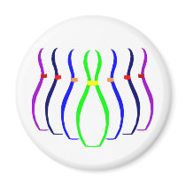 Bowling Pins T-shirts and Gifts. Refrigerator Magnet