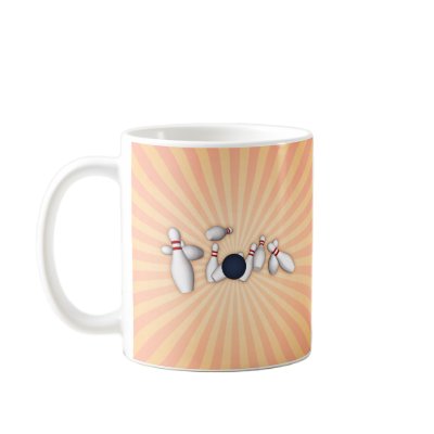 Bowling Pins: Vector Drawing: Mug by spiritswitchboard