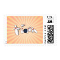 Bowling Pins: Vector Drawing: postage