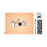 Bowling Pins: Vector Drawing: postage
