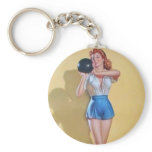 Bowling Pinup Key Chains