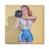Bowling Pinup magnet