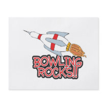 bowling rocks pin rocket flyer design