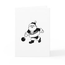Bowling Santa cards