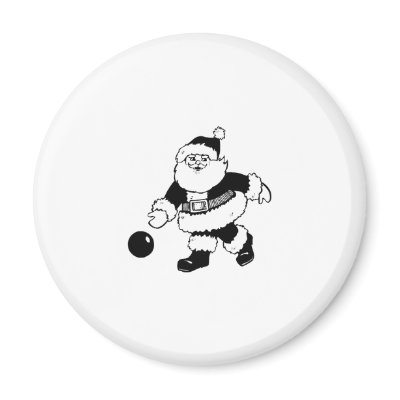 Bowling Santa Magnets by CelebrationZazzle