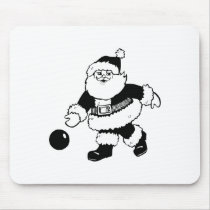 Bowling Santa Mouse Pad