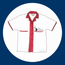 Bowling Shirt Sticker stickers