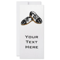 bowling shoes cartoon graphic personalized rack card