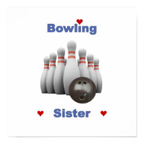 Bowling Sister Hearts Posters