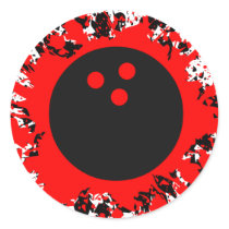 bowling splatz round sticker