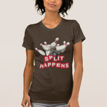 Bowling Split Happens T Shirts
