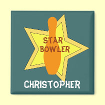 Bowling Star Personalized Magnet magnets