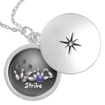 Bowling Strike Ball Personalized Necklace