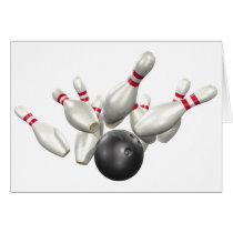 Bowling Strike Greeting Card