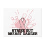 Bowling Strike Out Breast Cancer Postcard