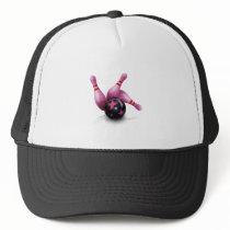 Bowling Team - Ball And Pins. Mesh Hats