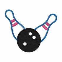 Bowling Ten Pin Outline embroidered shirts by ZazzleEmbroidery Bowling Ten Pin Outline embroidered shirts