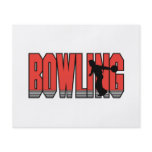 bowling text silhouette design flyers