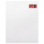bowling text silhouette design personalized letterhead