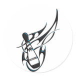 Bowling Tribal Flame Stickers