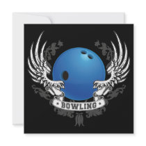 Bowling Wings Invitation
