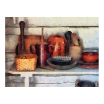 Bowls, Basket and Wooden Spoons posters