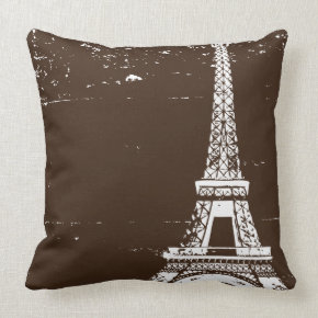 Bown Eiffel Tower Custom Cotton Pillows throwpillow