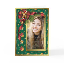 Bows and Bells Christmas Photo Card